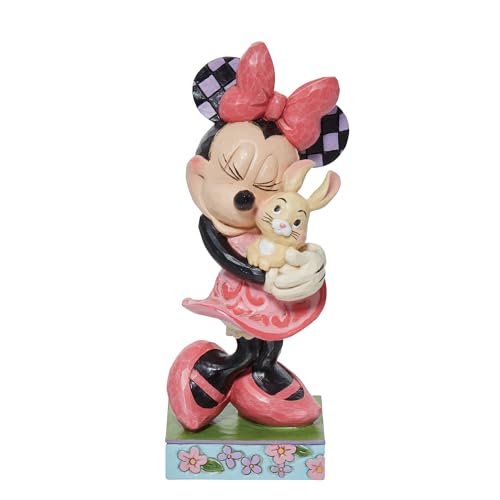 Disney Traditions Minnie Holding Bunnie Figurine, Pink von Enesco