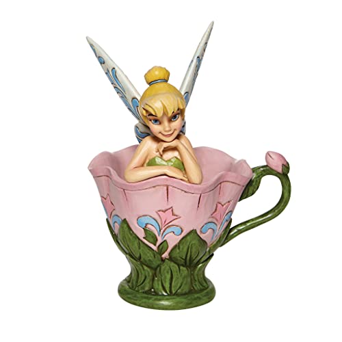 Enesco Traditions Tinker Bell sitzen in einem Blumen-Figurine 6008076 Rose One Size von Enesco