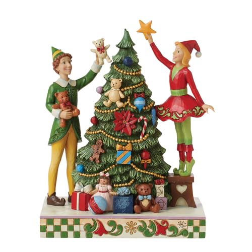 Elf by Jim Shore Treat Every Day Like Christmas (Buddy with Jovie Decorating Tree) Figurine von Elf by Jim Shore