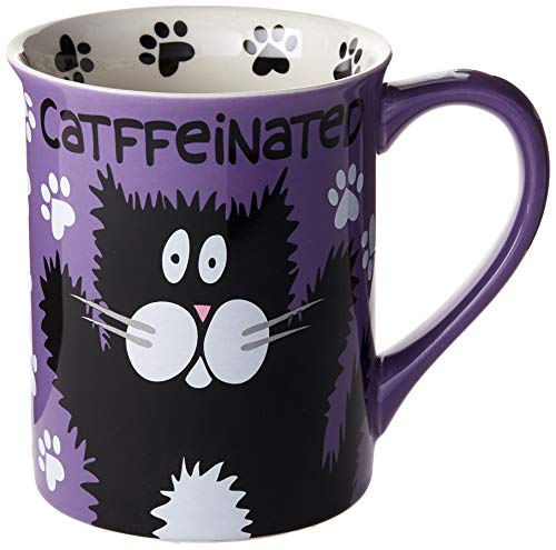 Enesco 4026111 Catffeinated Mug, Steinzeug, Mehrfarbig von Enesco