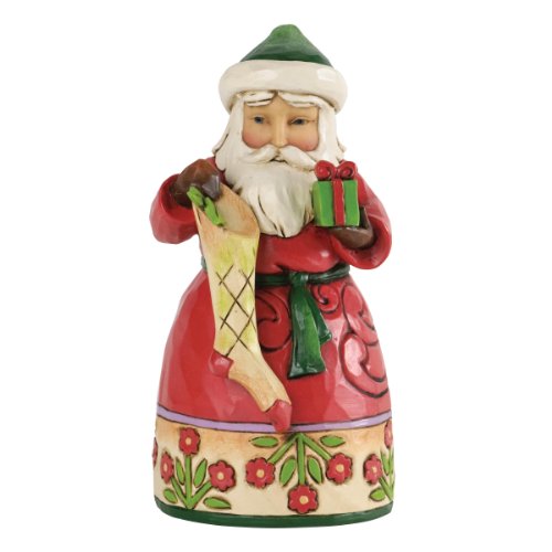 Enesco 4034369 Heartwood Creek Figur Nikolaus mit Weihnachtsstrumpf klein von Enesco