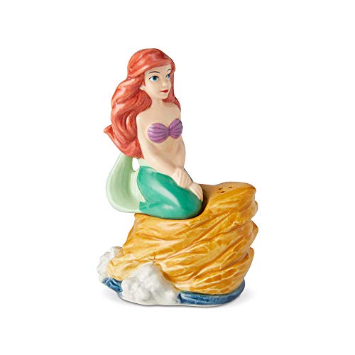 Enesco Disney Ceramics Salz- und Pfefferstreuer, die kleine Meerjungfrau Arielle auf Felsen, 9,5 cm, mehrfarbig von Enesco