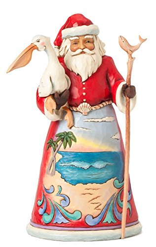 Enesco Jim Shore Heartwood Creek Beach Santa mit Pelikan-Figur, 24 cm von Enesco