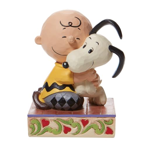 Enesco Peanuts by Jim Shore Charlie Brown und Snoopy Umarmungsfigur, 11,4 cm, Mehrfarbig von Enesco