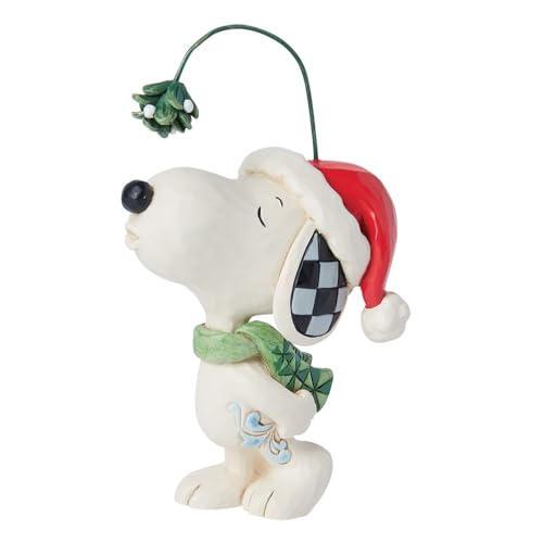 Enesco Peanuts by Jim Shore Snoopy mit Mistelzweig Miniatur-Figur, Kunstharz, handgefertigt, bemalt, Sammlerstück, Mini-Figuren, Peanuts, Snoopy, Weihnachten, Heimdekoration, Regal, Statue, 12 cm, Enesco Peanuts by Jim Shore Snoopy mit Mistelzweig Miniatur-Figur, Kunstharz, handgefertigt, bemalt, Sammlerstück, Mini-Figuren, Peanuts, Snoopy, Weihnachten, Heimdekoration, Regal, Statue, 12 cm, von Enesco