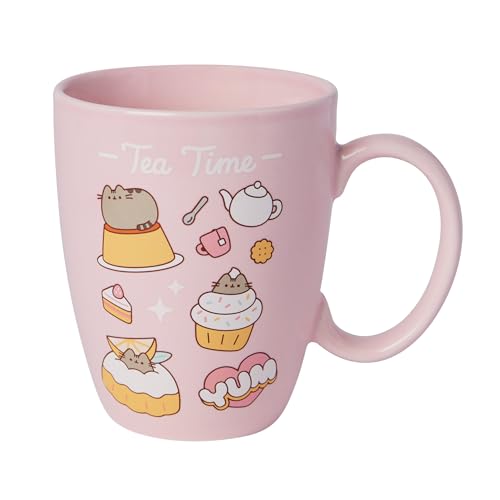 Enesco Pusheen the Cat Tea Time Graphics Kaffeetasse, 340 ml, Rosa von Enesco