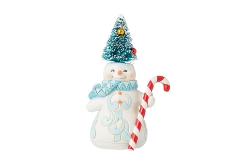 Heartwood Creek by Jim Shore Snowman Sisal Tree Pint Size Figurine von Enesco