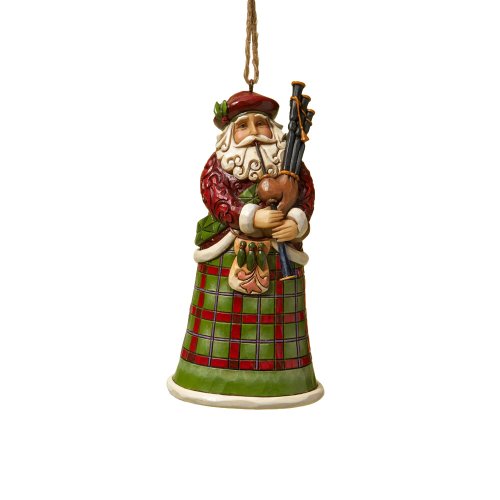 Jim Shore Heartwood Creek Schottischer Weihnachtsmann aus Kunstharz, hängende Ornamente, 12,1 cm von Enesco