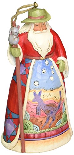 Jim Shore Heartwood Creek Dekofigur Weihnachtsmann aus Kunstharz, 12 cm von Enesco