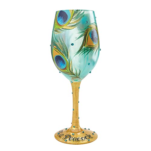 Lolita Pretty As A Peacock Wine Glass von Enesco