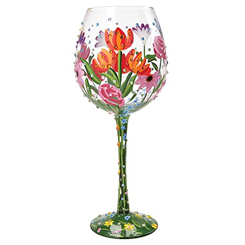 Lolita Superbling Spring Extra Large Wine Glass, Glas, Multi, 10 x 10 x 25.5 cm von Enesco