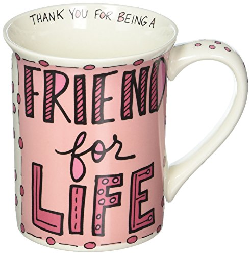 Our Name is Mud Tasse aus Steingut, 473 ml Friend for Life 16 oz rose Our Name is Mud Tasse aus Steingut, 473 ml Friend for Life 16 oz rose von Enesco
