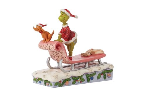 The Grinch by Jim Shore The Grinch und Max On A Sled Figurine von The Grinch by Jim Shore