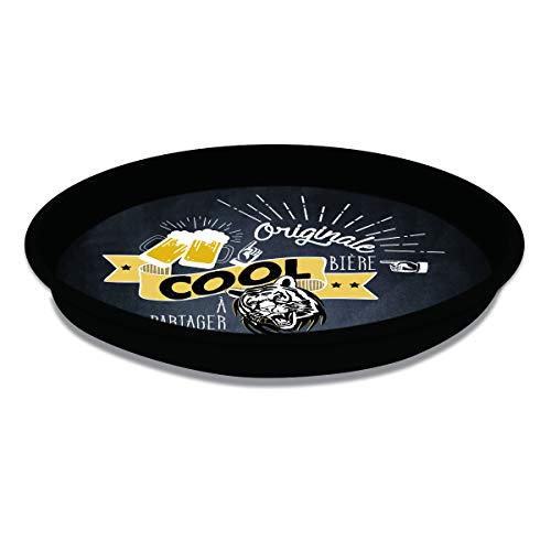 Vino de Francia Lotto 10 Tabletts aus Metall Birra Cool, 33 cm Vino de Francia Lotto 10 Tabletts aus Metall Birra Cool, 33 cm von Enesco