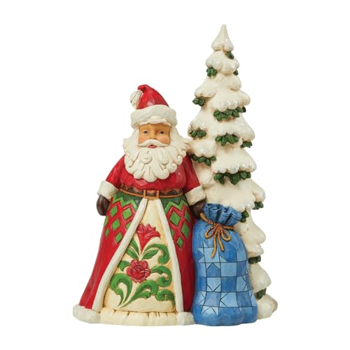 Heartwood Creek By Jim Shore Santa By Tree With Toy Sack Figurine von Enesco