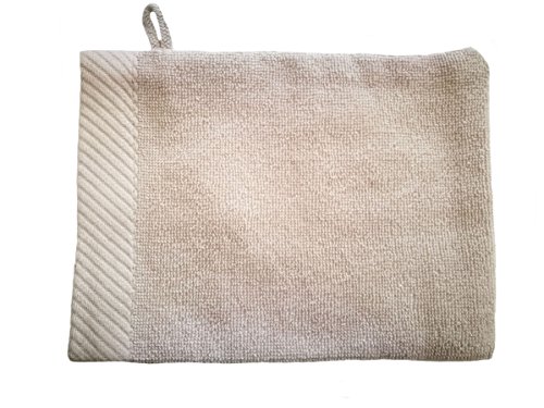 Enetal Natur&Frottierwaren 4 Stück Waschlappen Bio-Baumwolle Waschhandtuch Waschhandschuh Waschtuch Seiftücher 450gr/m² Saug"fä"hig (beige) von Enetal Natur&Frottierwaren