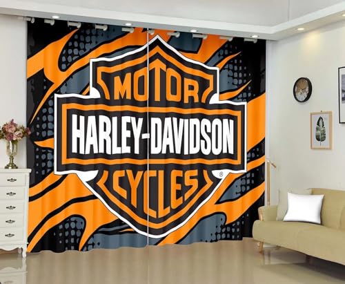 Enfunt-Home Harley_David_Son Vorhang Blickdicht Thermo Gardinen mit Ösen 100% Verdunklungsvorhang Ösenschal Vorhänge für Wohnzimmer Kinderzimmer Schlafzimmer Modernen Stil 2er Set Enfunt-Home Harley_David_Son Vorhang Blickdicht Thermo Gardinen mit Ösen 100% Verdunklungsvorhang Ösenschal Vorhänge für Wohnzimmer Kinderzimmer Schlafzimmer Modernen Stil 2er Set von Enfunt-Home