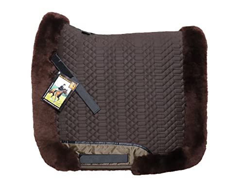 Engel Reitsport Lammfell Schabracke Fully Lined mit Fellkranz SCHABRA3-VSS-MOC-MOC Stoff Mocca Fell Mocca Vielseitigkeit/Springen (VSS) von Engel Reitsport