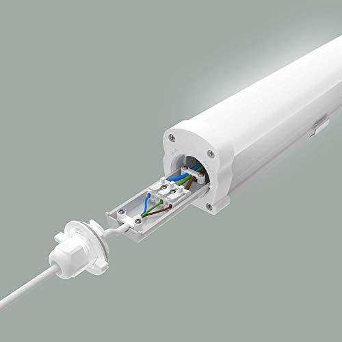 Engel LED Feuchtraumleuchte Exton Plus 6500lm 50W IP65 | 150cm universelle LED Leuchte äußerst widerstandsfähig gegenüber Kälte, Hitze, Feuchtigkeit, Staub, Stößen und Schlägen | 4000K von Engel