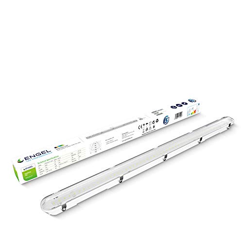 Engel LED IP66 Feuchtraumleuchte 120cm 32W 4800lm | extrem energiesparend mit 150 lm/W | hochdruckreinigergeeignet | ideal für Parkhäuser und Produktionsbereiche mit hoher Nutzung | Reihenschaltung von Engel