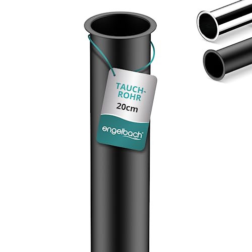 Engelbach® Universal Tauchrohr für Siphon 200mm - Verlängerung für Design Siphon, Röhrensiphon, Tassensiphon 1 1/4 Zoll x 32mm, Matt schwarz von Engelbach