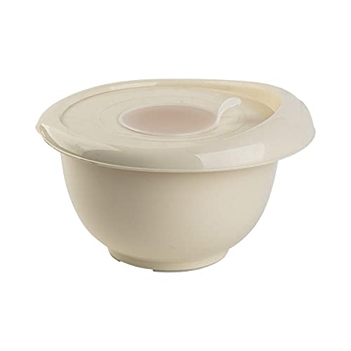 1x beige Back-/Rührschüssel mit zweigeteiltem Deckel Quirltopf Salatschüssel rutschfest Silikonfüße Einhandgriff Ausgießer Kunststoff 1x beige Back-/Rührschüssel mit zweigeteiltem Deckel Quirltopf Salatschüssel rutschfest Silikonfüße Einhandgriff Ausgießer Kunststoff von Engelland