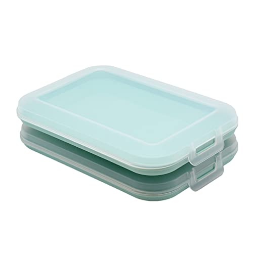 2er Set Aufschnitt-Dosen mit integrierter Servierplatte, Frischhaltedose, Aufbewahrungsbox, Lebensmittelbehälter, Aufschnitt-Box, stapelbar, BPA-frei, Küchenbedarf, Kunststoff mint von Engelland