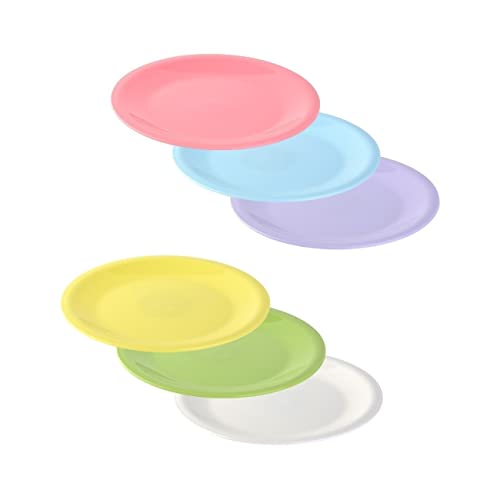 Engelland 6er Set farbenfrohe Dessertteller Kinderteller Kuchenteller Kunststoffteller Plastik flach bunt stapelbar leicht klein bunt BPA-frei Engelland 6er Set farbenfrohe Dessertteller Kinderteller Kuchenteller Kunststoffteller Plastik flach bunt stapelbar leicht klein bunt BPA-frei von Engelland