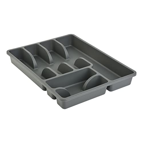 Engelland 1 x Besteckkasten Besteckkorb mit 6 Fächern, Kunststoff, BPA-frei, Farbe: Anthrazit, Maße: 38 x 29 x 5 cm Engelland 1 x Besteckkasten Besteckkorb mit 6 Fächern, Kunststoff, BPA-frei, Farbe: Anthrazit, Maße: 38 x 29 x 5 cm von Engelland