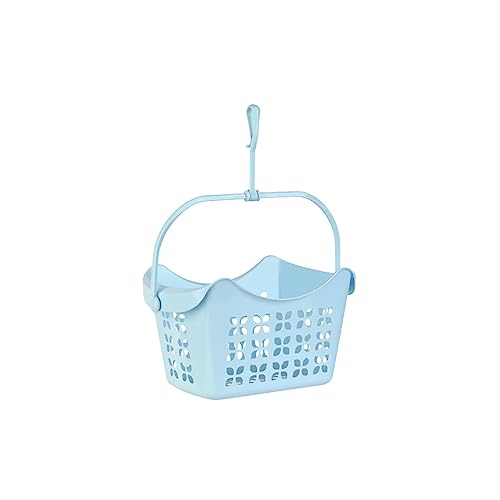 Engelland - 1 x Wäscheklammern-Korb, Hängekorb, mit Griff und Haken zum Auf-Hängen, PP-Kunststoff, L 24 x B 14,5 x H 13 cm, Farbe: Blau von Engelland