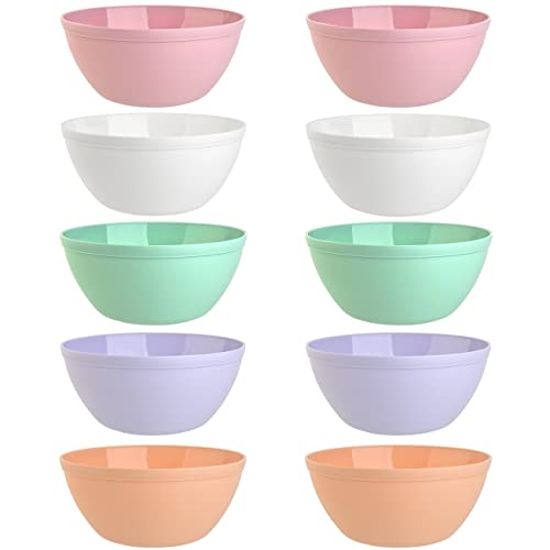 Engelland 10er Set Schalen Müslischalen Dessertschalen Salatschale Suppenschale Reisschale Bowl bunt aus Kunststoff BPA-frei groß 900 ml von Engelland