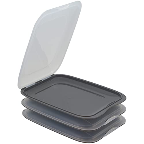 Engelland 3 x Stapelbare Aufschnittbox, BPA-frei, Frischhaltedose, Wurst Behälter, Aufschnittdose, Anthrazit Engelland 3 x Stapelbare Aufschnittbox, BPA-frei, Frischhaltedose, Wurst Behälter, Aufschnittdose, Anthrazit von Engelland