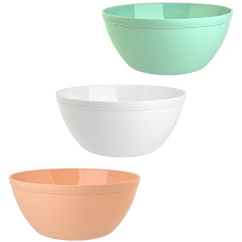 Engelland 3er Set Schalen Müslischalen Dessertschalen Salatschale Suppenschale Reisschale Bowl bunt aus Kunststoff BPA-frei groß 900 ml von Engelland