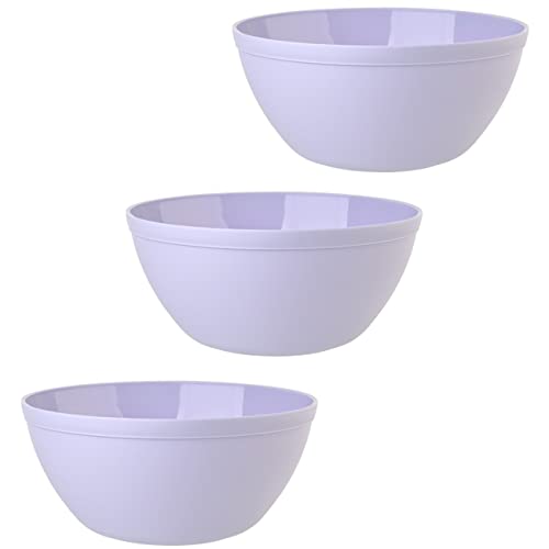 Engelland 3er Set Schalen Müslischalen Dessertschalen Salatschale Suppenschale Reisschale Bowl in Farbe flieder aus Kunststoff BPA-frei groß 900 ml von Engelland