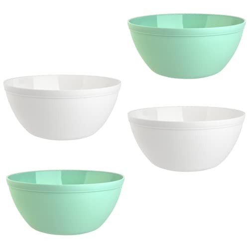 Engelland 4er Set Schalen Müslischalen Dessertschalen Salatschale Suppenschale Reisschale Bowl bunt aus Kunststoff BPA-frei groß 900 ml von Engelland