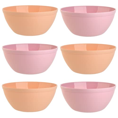 Engelland 6er Set Schalen Müslischalen Dessertschalen Salatschale Suppenschale Reisschale Bowl bunt aus Kunststoff BPA-frei groß 900 ml von Engelland