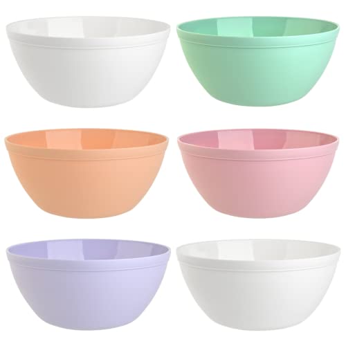 Engelland 6er Set Schalen Müslischalen Dessertschalen Salatschale Suppenschale Reisschale Bowl bunt aus Kunststoff BPA-frei groß 900 ml von Engelland