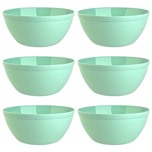 Engelland 6er Set Schalen Müslischalen Dessertschalen Salatschale Suppenschale Reisschale Bowl in Farbe mint aus Kunststoff BPA-frei groß 900 ml von Engelland