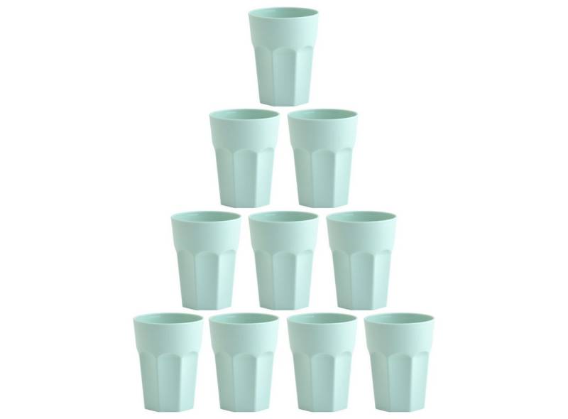 Engelland Becher Kunststoffbecher in modernen Pastellfarben, Mehrweg, Kunststoff, spülmaschinengeeignet, bruchfest, wiederverwendbar, 250 ml, 0,25 Liter von Engelland