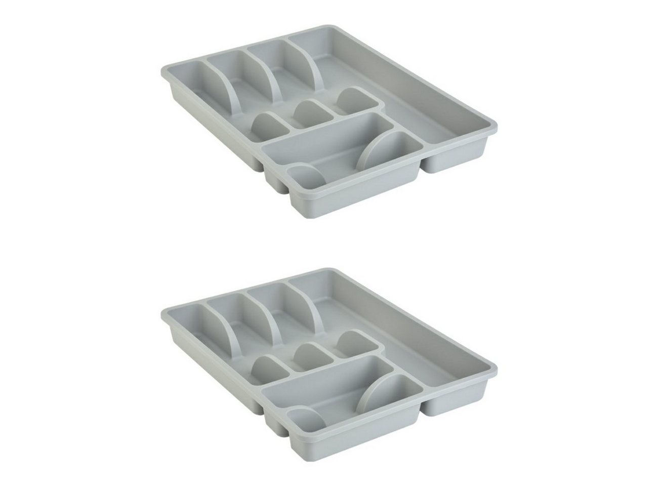 Engelland Besteckkasten Besteckeinsatz für Schubladen 30 cm (Vorteils-Set, 2 St., 38 x 29 x 5 cm), BPA-frei, robuster PP-Kunststoff, für alle handelsüblichen Schubladen von Engelland