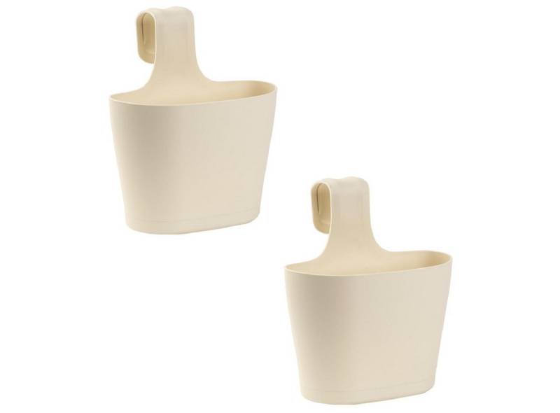 Engelland Blumenkasten Blumentopf zum Hängen (Vorteils-Set, 2 St., Fassungsvermögen je Topf 2,8 Liter), UV-Beständig, Frostbeständig, Wasserauffangschalen von Engelland