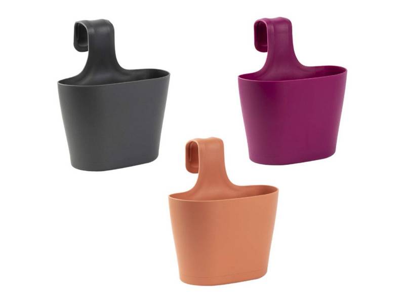 Engelland Blumenkasten ENGELLAND 3 x Balkonkasten 1 Bügel Mix (Vorteils-Set, 3 St., Fassungsvermögen je Topf 2,8 Liter), UV-Beständig, Frostbeständig, Wasserauffangschalen von Engelland