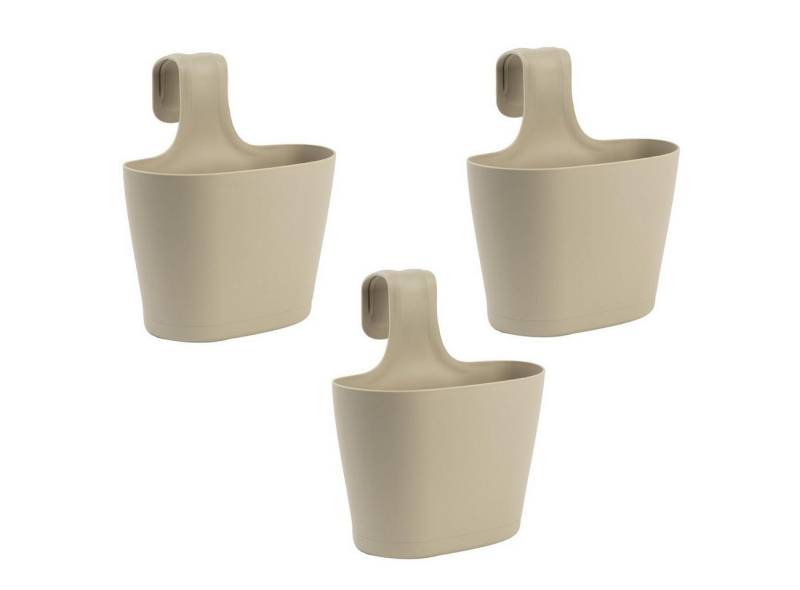 Engelland Blumenkasten Blumentopf zum Hängen (Vorteils-Set, 3 St., Fassungsvermögen je Topf 2,8 Liter), UV-Beständig, Frostbeständig, Wasserauffangschalen von Engelland