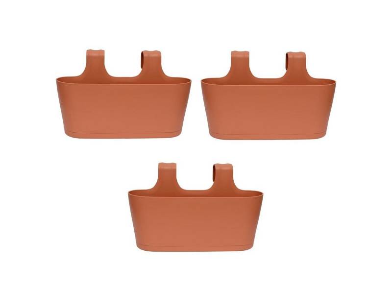Engelland Blumenkasten Blumentopf zum Hängen (Vorteils-Set, 3 St., Fassungsvermögen je Topf 5,5 Liter), UV-Beständig, Frostbeständig, Wasserauffangschalen von Engelland