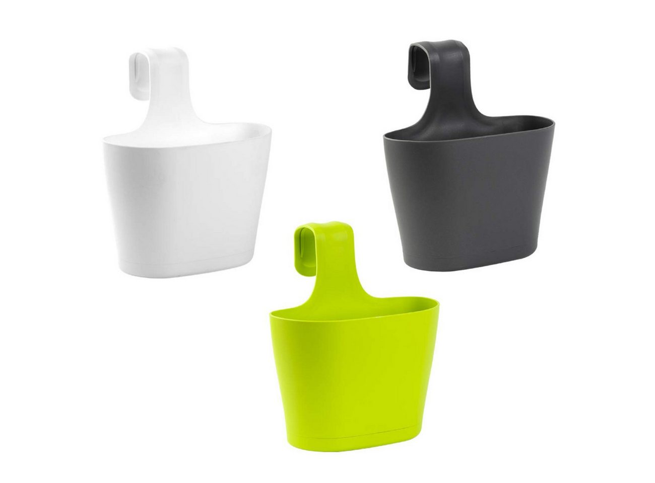 Engelland Blumenkasten ENGELLAND 3 x Balkonkasten 1 Bügel Mix (Vorteils-Set, 3 St., Fassungsvermögen je Topf 2,8 Liter), UV-Beständig, Frostbeständig, Wasserauffangschalen von Engelland