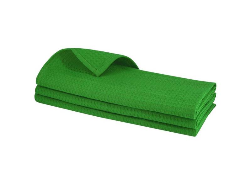 Engelland Geschirrtuch Poliertuch, (Vorteils-Set, 3-tlg., Waffel-Pique), 100 % Baumwolle, integrierte Aufhängeschlaufe, 70 x 50 cm von Engelland