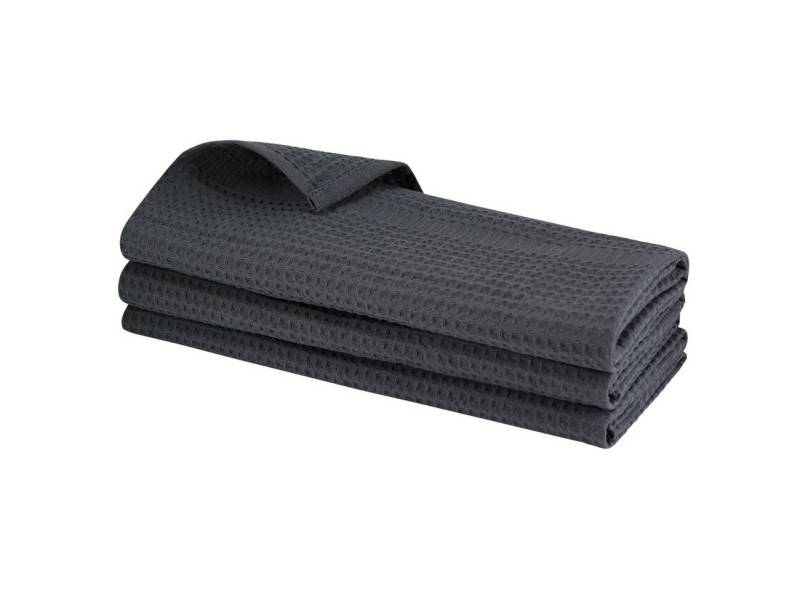 Engelland Geschirrtuch Poliertuch, (Vorteils-Set, 3-tlg., Waffel-Pique), 100 % Baumwolle, integrierte Aufhängeschlaufe, 70 x 50 cm von Engelland