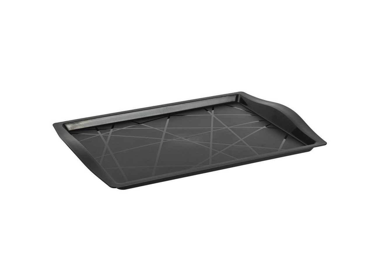 Engelland Tablett Serviertablett, Kunststoff, (Vorteils-Set, 1-tlg., L 46,5 x B 33 x H 3 cm), Moderne Verzierung, BPA-frei, rechteckig, Mehrweg, wiederverwendbar von Engelland