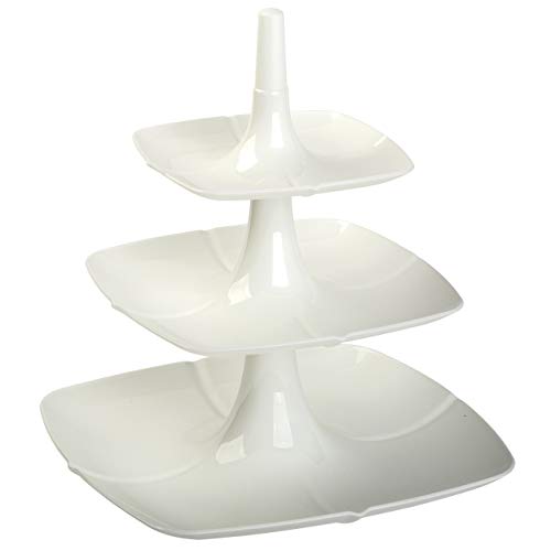 Etagere 3 stöckig Kuchenständer Dessertständer Tortenhalter Käseplatte Kunststoff Farbe weiß Etagere 3 stöckig Kuchenständer Dessertständer Tortenhalter Käseplatte Kunststoff Farbe weiß von Engelland