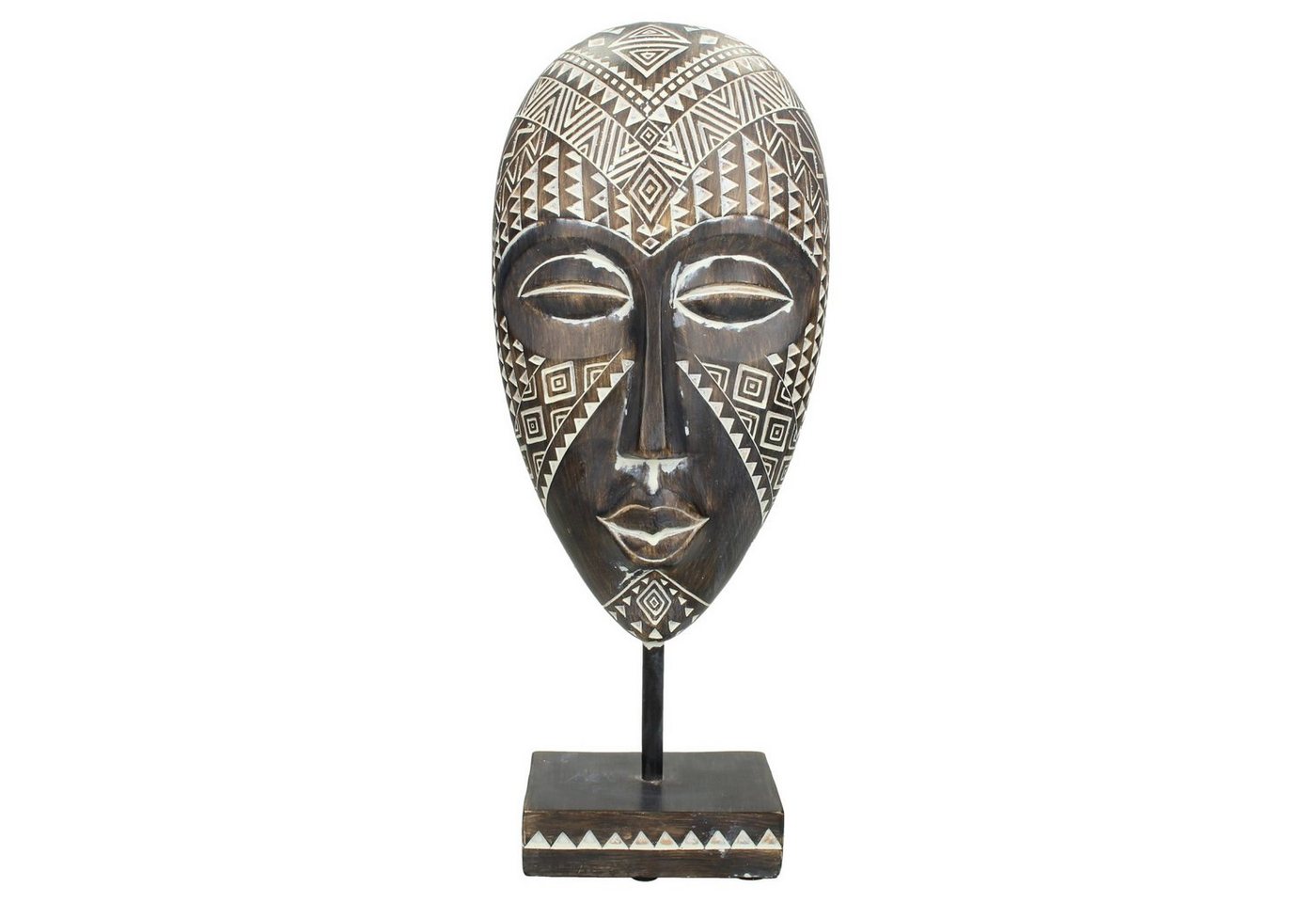 Engelnburg Dekofigur Hochwertig Dekofigur Skulptur Figur Ornament Maske Polyresin 13x8x33cm von Engelnburg